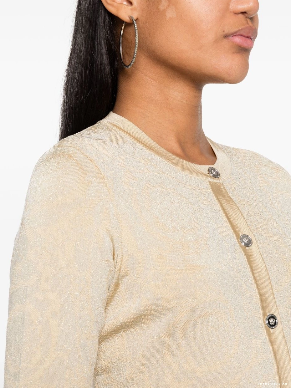 Affordable cropped cardigan lurex Women Barocco Versace 0501